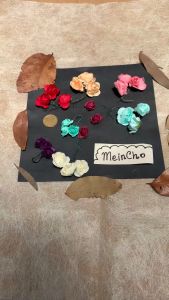 (3 biji) Bunga Mawar Kertas Paper Rose Bunga Kuntum Suyok Bunga Aplikasi Bahan Mahar Rustic Dekorasi Rustik