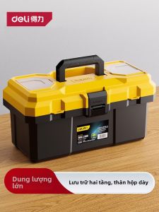 deli | Hộp Đựng Dụng Cụ Kỹ Thuật Số Lớn Hai Tầng Di Động