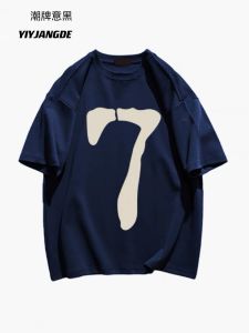 เสื้อยืดคอกลมแขนสั้นผู้ชาย สไตล์ย้อนยุคสีดำ เสื้อเชิ้ตผู้ชาย แฟชั่นฤดูร้อน เสื้อเชิ้ตผู้ชาย สไตล์ย้อนยุค เสื้อเชิ้ตผู้ชาย