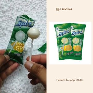 Permen Split 1 Renteng - Permen Lolipop Jadul - Jajanan Jaman Dulu