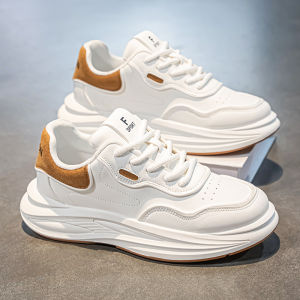 Fashionable Casual Running Shoes for Men Thick Bottom Dad Shoes Spring New Style Sporty Trendy Slip-On round Toe Plastic Sole