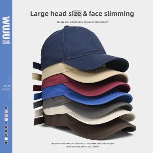 NOTHAVEORANGE | Wide Brim Small Face Show Large Head Fitting Dust Blue Solid Color Fall Cap
