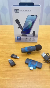 POWER - Mikrofon Clip On K8 Type C Wireless – Praktis untuk Vlog Live dan Konten Harian