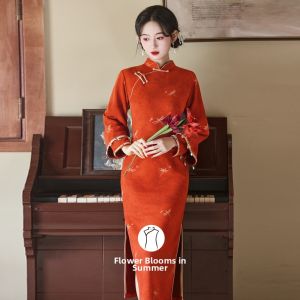 Red New Chinese Style Qipao Dress
