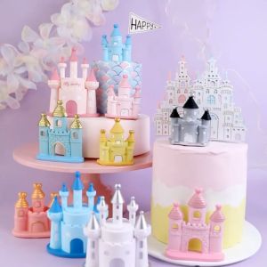 Castle Cake Topper Disney Prince Princess Theme Cake Decoration Kids Birthday Cake Decoration 城堡蛋糕擺件 王子公主主題蛋糕裝飾