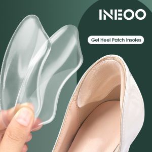 INEOO สติกเกอร์รองส้นเท้าซิลิโคน1คู่สำหรับผู้หญิงผู้ชายแผ่นสอดกันลื่นแผ่นรองส้นเท้าป้องกันการลื่นอุปกรณ์ดูแลส้นเท้า