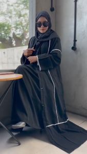 Abaya Hitam Turkey Gamis Dress Arab Saudi Bordir Turki India Dubai Jameela