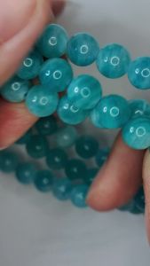 天河石水晶项链 amazonite crystal necklace 7mm