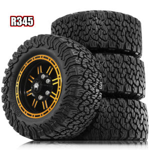 Bộ Lốp Cao Su RC 4 Chiếc 1.9 Inch 90mm Kèm Vành Kim Loại Dành Cho Xe Địa Hình RC TRX4 SCX10 II III D90 - Phụ Tùng Nâng Cấp
