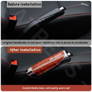 Toyota GR Universal Car Hand Brake Cover Protector Carbon Fiber Handbrake Decor Cover Decoration Cover For Toyota Agya Raize Calya Avanza Veloz Kijang Innova Yaris Corolla Cross