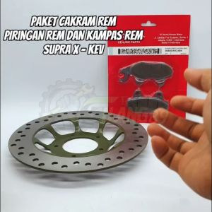 Paket Piringan Cakram Depan & Kampas Rem Depan Supra X Supra Lama KEV