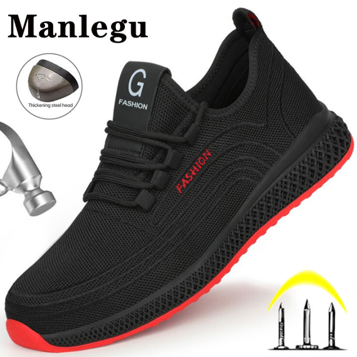 Men's Steel Toe Air Mesh Protective Work Shoes