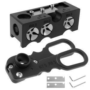 Billiard Cue Tip Shaper Professional 11 in 1 Pool Cue Tip Repairer อลูมิเนียม Billiard Stick Tip Repair เครื่องมือประแจ