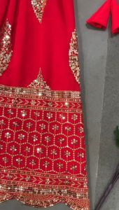 [PRE-ORDER] Semistitched Heavy Georgette With Heavy Embroidery Lengha (10-15 days delivery)