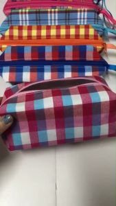 กระเป๋าเครื่องสำอางค์ผ้าขาวม้า กระเป๋าผ้าขาวม้า กระเป๋าใส่ของ