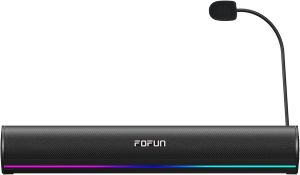 Computer Speakers for Desktop PC Computer Sound Bar HiFi Stereo Speakers with Detachable Mic Bluetooth 6.0 PC Soundbar USB-A