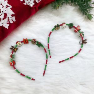 Bando Natal Hiasan Resin Beads Christmas Headband Xmas Santa Claus Character Karakter Tema Natal