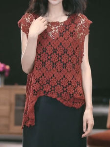 SHUAIYUE | Áo Không Tay Kiểu Dây Ren Vintage