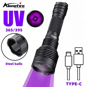 Alonefire sv109 15W UV 365nm/395nm công suất cao Blacklight đèn pin USB mực tàng hình đánh dấu Chó mèo nước tiểu tinea quặng tiền bọ cạp đèn pin