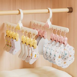 Balcony Clothes Drying Rack Multi-Functional Sock Drying Holder with Clips Baby Dormitory Clothes Clip Rack Sock Organizer