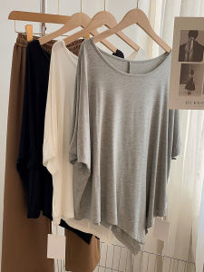 Áo Thun Modal Pure Desire Cho Nữ Mùa Xuân Hè Gợi Cảm Khiêu Vũ Yoga Tay Ngắn Dáng Rộng Cổ Tròn Màu Trơn Phong Cách Đường Phố