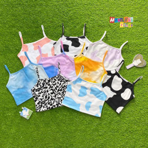 Áo 2 Dây Croptop Ulzzang 3D Loang Màu Dáng Ôm Body - MM