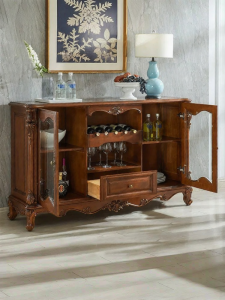 Rustic Style European Kitchen Storage Cabinet