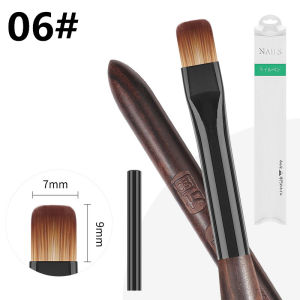 1PC Acrylic Nail Brush Pen for Powder Manicure Round Wood Handle Gel Builder Brushes Tools