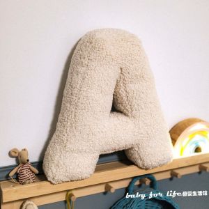 Insabc26 Cashmere Letter Childrens Room Toy Pillow Toddler Sleep Soothing Pillow Background Decoration Photo