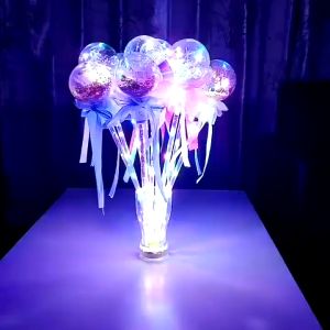 Starry Sky Ball Magic Wand Childrens Luminous Wave Ball Flash Fairy Stick Stall Toy Push Magic Wand Gift