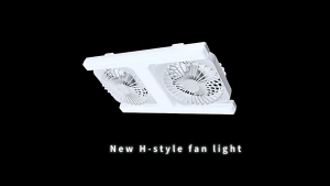 MLADEN E27 Dual Fan Ceiling Light with Remote Control Dimmable LED Silent Fan Lamp for Kitchen Bedroom Dining Room Living Room