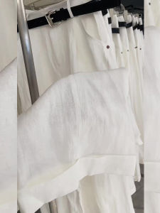 High Waist Straight Leg Linen Casual Pants Women Summer New Style Slimming Fashionable White Wide Leg Trousers