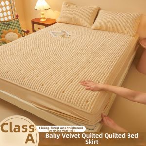 NAIYOUCHENG | Baby Winter Thick All-around Milk Fleece Bed Sheet Single