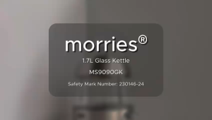 Morries 1.7L Cordless Premium Borosilicate Glass Kettle MS9090GK