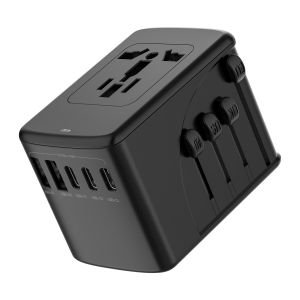 Bộ Chuyển Đổi Du Lịch Đa Năng Với 2 Cổng USB-A & 3 Cổng USB-C Tổng Công Suất 5.8A Bộ Sạc Quốc Tế Đa Năng Cho EU/US/UK/AU