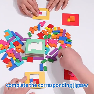 2 Player Tetris Jigsaw Puzzle Permainan Berpasangan - Kids Interactive Brain Game Kayu 🎮
