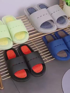 Wekla Massage Slippers for Men - Anti-Slip Shiatsu Board Foot Therapy - Flipflop Footwear