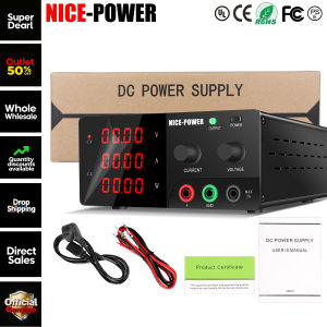 KUAIQU | Nice-Power 15V 30V 60V DC Power Supply Variable 10A 20A 30A 60A High Power Bench Power Supply with Encoder Knob/Output Switch