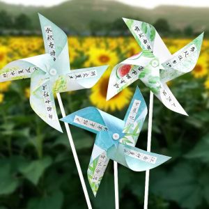 Creative Windmill Hard Pen Calligraphy Paper Childrens Handmade DIY Material Package Field Grid Ancient Poem Writing
