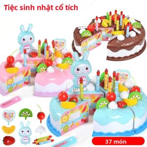 Bộ Đồ Chơi Mô Hình Làm Bánh Sinh Nhật Tự Làm Đồ Chơi Giả Vờ Nấu Ăn Cho Trẻ Em Mô Phỏng Cắt Trái Cây Quà Tặng Cho Bé Trai Bé Gái Từ 3-12 Tuổi