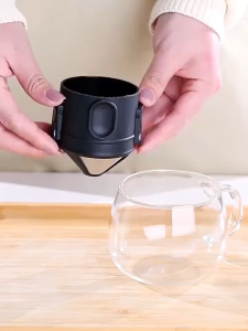 ที่กรองดริปกาแฟ สแตนเลส แบบพับได้ พกพา Dripper Stainless Steel กรองกาแฟและชาได้อย่างมีประสิทธิภาพ CF22