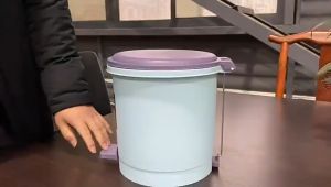 Double Barrel Large Capacity Household Toilet Pedal Living Room Trash Can - KC81