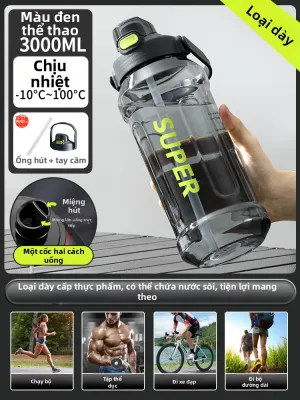 XIAOCHUSHU | Bình Nước Cách Nhiệt Dung Lượng Lớn 2000ml