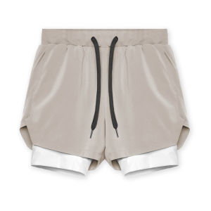 Elastic Breathable Quick-dry Double Layer Training Shorts