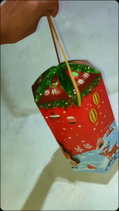 (3 PCS) Box Toples Natal 14x14x15 cm Muat 2 Toples 500gr | Kotak Kue Parcel Christmas Gift Box Santa