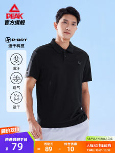 Peak Mens Short Sleeve POLO Shirt Summer Sport Fitness Casual Breathable Quick Dry Ultra Light Moisture Wicking T-Shirt