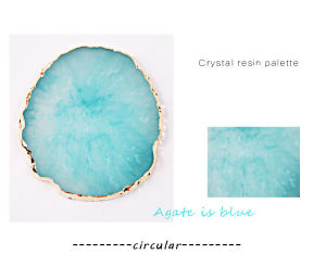 Natural Resin Stone Nail Art Color Palette Gel Polish Mixing Tools for Presentation And Photography