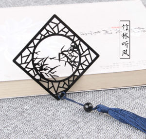 Bút Đánh Dấu Sách Kim Loại Rỗng Trang Trí Tua Rua Quà Tặng Tươi Mới Cho Người Nước Ngoài Bút Đánh Dấu Sách Hình Tre