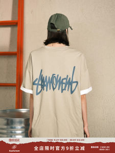 Suamoment Colorful Gothic Letter Print T-Shirt Short Sleeve Loose Casual Summer Top for Teenagers Breathable Cotton Tee