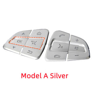 Car Steering Wheel Button Covers Trim Stickers Fit For Mercedes Benz GLC X253 C Class W205 CLA GLA A Class X156 C117 W176